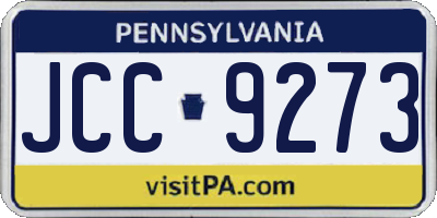 PA license plate JCC9273
