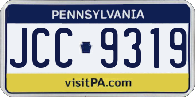 PA license plate JCC9319