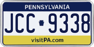 PA license plate JCC9338