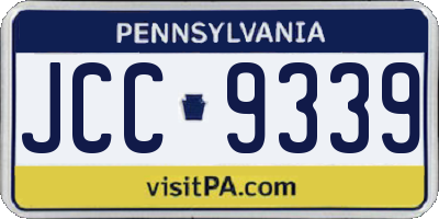 PA license plate JCC9339
