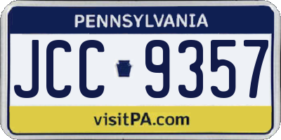 PA license plate JCC9357