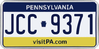 PA license plate JCC9371