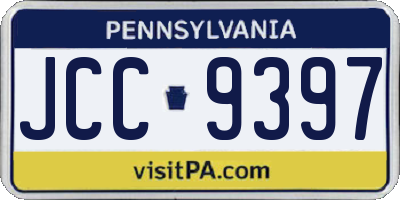 PA license plate JCC9397