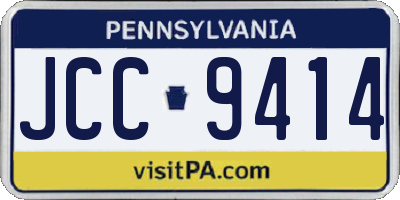 PA license plate JCC9414