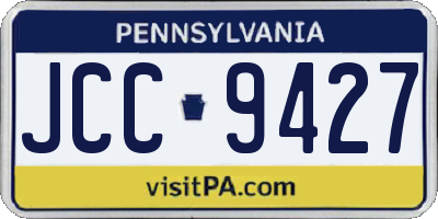 PA license plate JCC9427