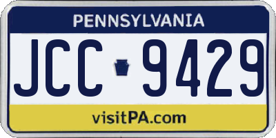 PA license plate JCC9429