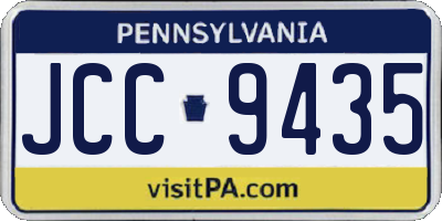 PA license plate JCC9435
