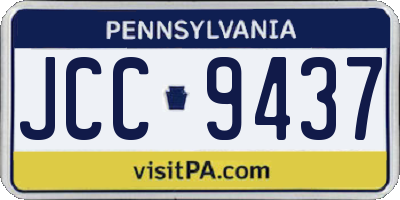 PA license plate JCC9437