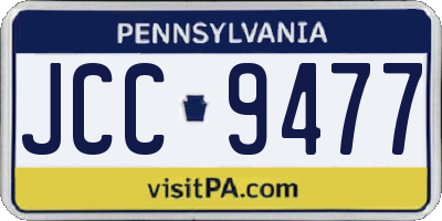 PA license plate JCC9477