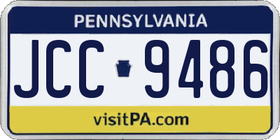 PA license plate JCC9486