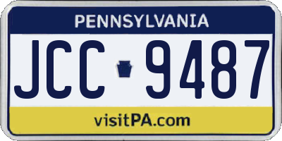 PA license plate JCC9487