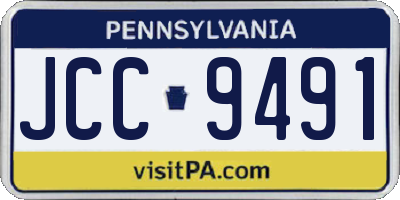 PA license plate JCC9491
