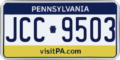 PA license plate JCC9503