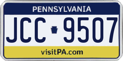 PA license plate JCC9507