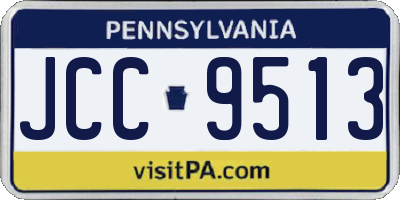 PA license plate JCC9513
