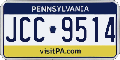 PA license plate JCC9514