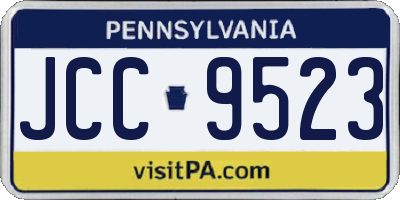 PA license plate JCC9523