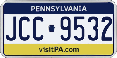 PA license plate JCC9532