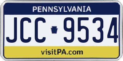 PA license plate JCC9534