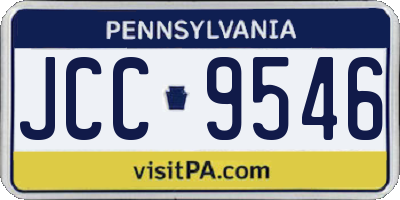 PA license plate JCC9546
