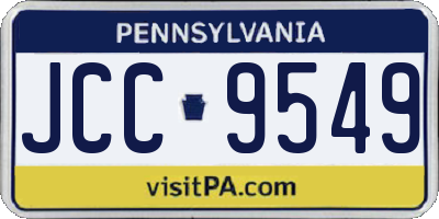 PA license plate JCC9549