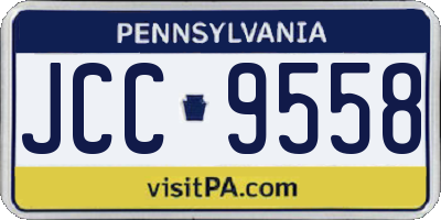 PA license plate JCC9558