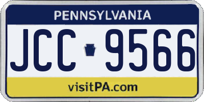 PA license plate JCC9566