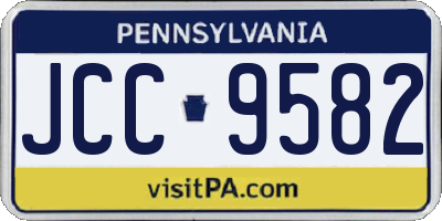 PA license plate JCC9582