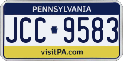 PA license plate JCC9583