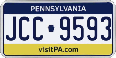 PA license plate JCC9593