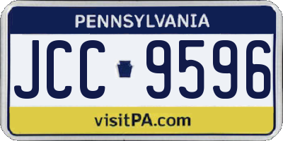 PA license plate JCC9596