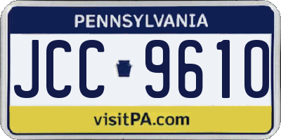 PA license plate JCC9610
