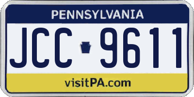 PA license plate JCC9611