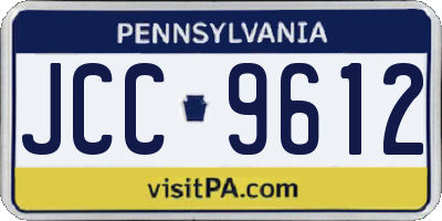 PA license plate JCC9612