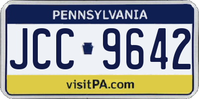 PA license plate JCC9642