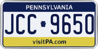 PA license plate JCC9650