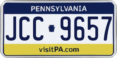 PA license plate JCC9657