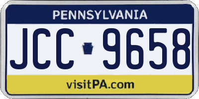 PA license plate JCC9658