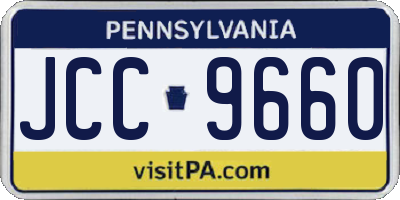 PA license plate JCC9660