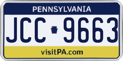 PA license plate JCC9663