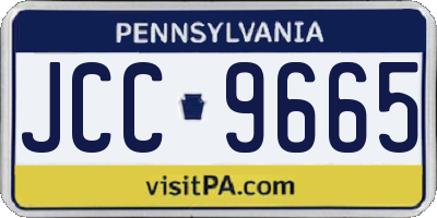 PA license plate JCC9665