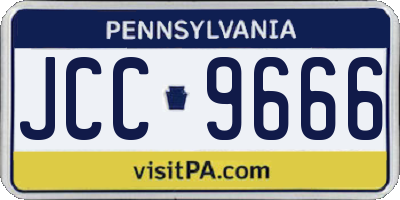 PA license plate JCC9666