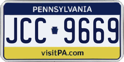 PA license plate JCC9669