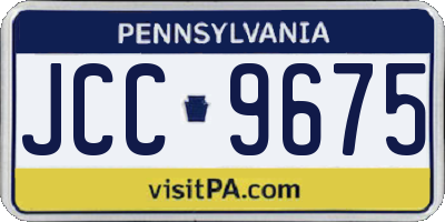 PA license plate JCC9675