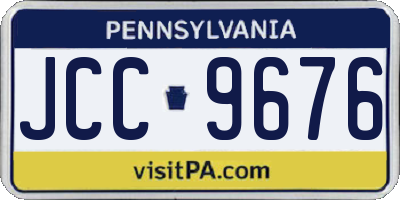 PA license plate JCC9676