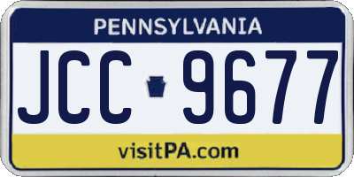 PA license plate JCC9677