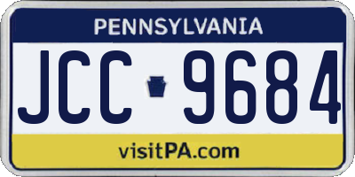 PA license plate JCC9684