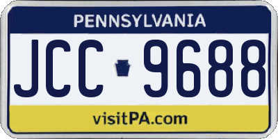 PA license plate JCC9688