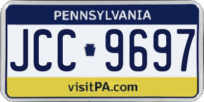 PA license plate JCC9697