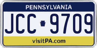 PA license plate JCC9709